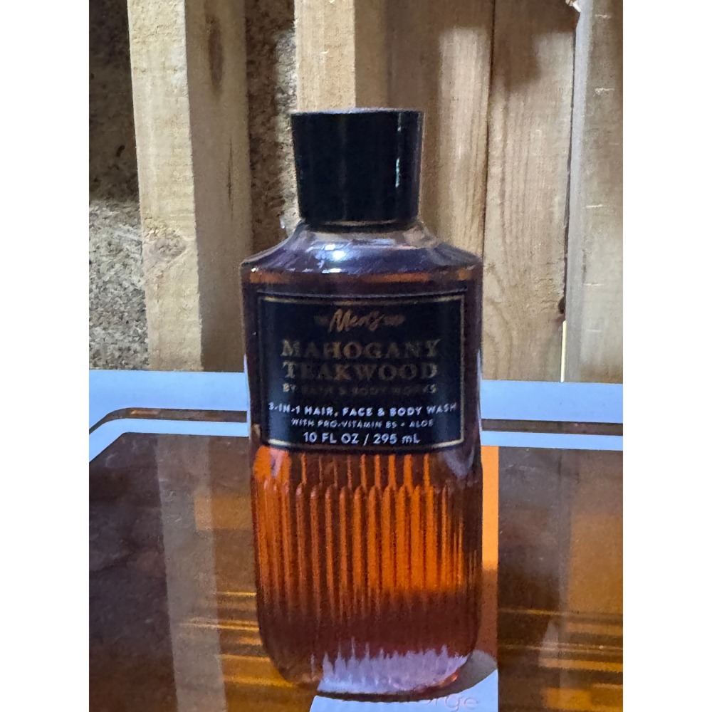 Bath & Body Works Mahogany Teakwood Men 3-in-1 Hair Face Body Wash 10oz